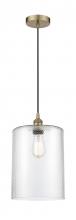 Innovations Lighting 616-1P-AB-G112-L - Cobbleskill - 1 Light - 9 inch - Antique Brass - Cord hung - Mini Pendant