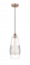 Innovations Lighting 616-1P-AC-G682-7 - Windham - 1 Light - 7 inch - Antique Copper - Cord hung - Mini Pendant