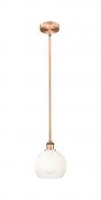 Innovations Lighting 616-1S-AC-G483-8OP - Brookhaven Globe - 1 Light - 8 inch - Antique Copper - Stem hung - Mini Pendant