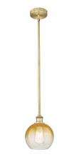 Innovations Lighting 616-1S-BB-G483-8AM - Brookhaven Globe - 1 Light - 8 inch - Brushed Brass - Stem hung - Mini Pendant