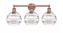 Innovations Lighting 616-3W-AC-G556-8CL - Rochester - 3 Light - 26 inch - Antique Copper - Bath Vanity Light