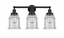 Innovations Lighting 616-3W-BK-G184 - Canton - 3 Light - 24 inch - Matte Black - Bath Vanity Light