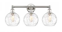 Innovations Lighting 616-3W-PN-G1215-8 - Athens Water Glass - 3 Light - 26 inch - Polished Nickel - Bath Vanity Light
