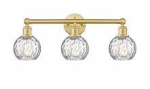 Innovations Lighting 616-3W-SG-G1215-6 - Athens Water Glass - 3 Light - 24 inch - Satin Gold - Bath Vanity Light