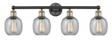 Innovations Lighting 616-4W-BAB-G104 - Belfast - 4 Light - 33 inch - Black Antique Brass - Bath Vanity Light
