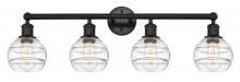 Innovations Lighting 616-4W-BK-G556-6CL - Rochester - 4 Light - 33 inch - Matte Black - Bath Vanity Light