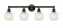 Innovations Lighting 616-4W-OB-G1216-6WM - White Mouchette - 4 Light - 33 inch - Oil Rubbed Bronze - Bath Vanity Light