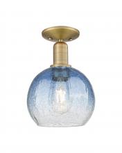 Innovations Lighting 716-1C-BB-G483-8SB - Brookhaven Globe - 1 Light - 6 inch - Brushed Brass - Semi-Flush Mount