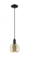 Innovations Lighting 716-1P-BK-G124-8 - Athens - 1 Light - 8 inch - Matte Black - Cord hung - Mini Pendant