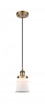 Innovations Lighting 916-1P-BB-G181S - Canton - 1 Light - 6 inch - Brushed Brass - Cord hung - Mini Pendant