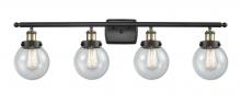 Innovations Lighting 916-4W-BAB-G204-6 - Beacon - 4 Light - 36 inch - Black Antique Brass - Bath Vanity Light