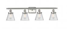 Innovations Lighting 916-4W-SN-G64 - Cone - 4 Light - 36 inch - Brushed Satin Nickel - Bath Vanity Light