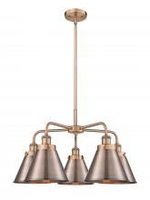 Innovations Lighting 916-5CR-AC-M13-AC - Ballston Urban - 5 Light - 27 inch - Antique Copper - Chandelier
