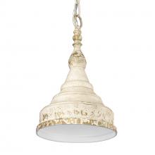 Golden 0806-S AI - Keating 1-Light Pendant in Antique Ivory