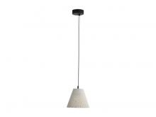 Golden 2419-10 WCT - Clarus 10" LED Pendant in White Sandstone Cement