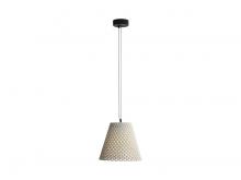 Golden 2419-14 WCT - Clarus 14" LED Pendant in White Sandstone Cement
