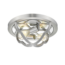 Golden 5926-FM PW - Smithsonian Saxon Flush Mount in Pewter