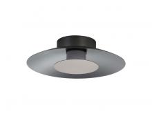 Golden 6400-FM12 GRA-CS - Luma LED Flush Mount - 12" in Graphite with Coffee Silver Shade