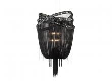 Avenue Lighting HF1609-BLK - Wilshire Blvd. Collection Black Steel Chain Foyear Hanging Fixture