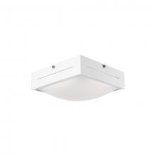 Kuzco Lighting Inc FM11509-WH - Square Casted Metal LED Flush Mount with Descending Segmental Dome Shaped White Acrylic