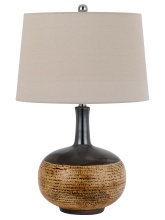 CAL Lighting BO-3211TB - 27.75 In. Height Terra Cotta/Black Ceramic Table