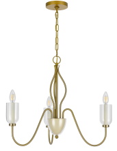 CAL Lighting FX-3818-5 - 24 In. Height Antique Brass Metal Chandelier