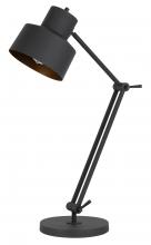CAL Lighting BO-2966TB - 60W Davidson metal desk lamp with weighted base, adjustable upper and lower arms. On off socket swit