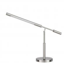 CAL Lighting BO-2967DK - Auray integrated LED desk lamp with 2 USB charing ports. 780 lumen, 3000K, on off rocker switch at b