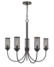 CAL Lighting FX-3715-5 - Fulton Metal Chandelier With Mesh Metal Shade