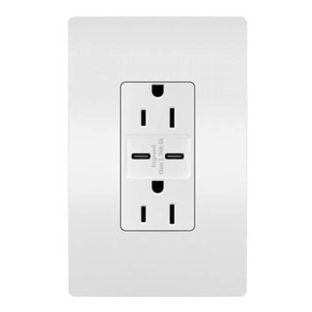radiant? 15A Tamper-Resistant Ultra-Fast USB Type C/C Outlet, White (10 pack)