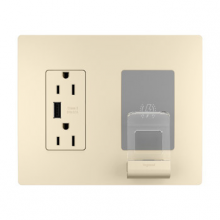 Legrand Radiant RWC826USBLACCV2 - radiant? Wireless Charger, Light Almond