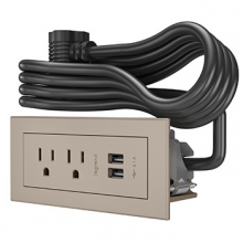 Legrand Radiant RDZNI10 - Furniture Power Basic Power Unit with 10' Cord - Nickel