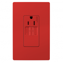 Legrand Radiant 1597TRSGLRED - radiant? Tamper-Resistant 15A Simplex Self-Test GFCI Receptacles with SafeLock? Protection, Red