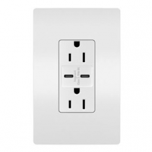 Legrand Radiant R26USBCC6W - radiant? 15A Tamper-Resistant Ultra-Fast USB Type C/C Outlet, White