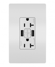 Legrand Radiant 2097TRUSBAAW - radiant® Tamper-Resistant 20A Duplex Self-Test GFCI Receptacles with SafeLock® Protection, Type A/A 