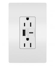 Legrand Radiant R26USBACWCCV6 - radiant? 15A Tamper-Resistant USB Type A/C Outlet, White