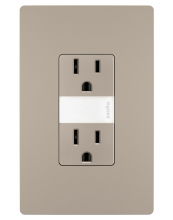 Legrand Radiant NTL885TRNICC6 - radiant® 15A Tamper-Resistant Outlet with Night Light, Nickel