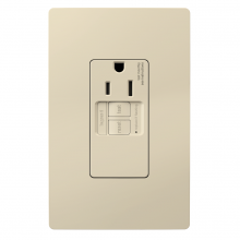 Legrand Radiant 1597TRSGLLA - radiant? Tamper-Resistant 15A Simplex Self-Test GFCI Receptacles with SafeLock? Protection, Light