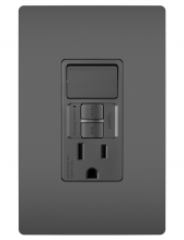 Legrand Radiant 1597SWTTRBKCCD4 - radiant? Single Pole Switch with Tamper Resistant Self Test GFCI Outlet, Black