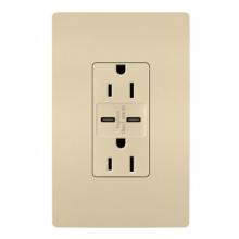 Legrand Radiant R26USBCC6I - radiant® 15A Tamper-Resistant Ultra-Fast USB Type C/C Outlet, Ivory