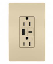 Legrand Radiant WRR26USBAC6LA - radiant? Outdoor Ultra-Fast USB Outlet, Light Almond