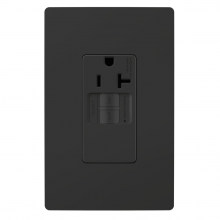 Legrand Radiant 2097TRSGLBK - radiant? Tamper-Resistant 20A Simplex Self-Test GFCI Receptacles with SafeLock? Protection, Black