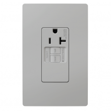 Legrand Radiant 2097TRSGLGRY - radiant? Tamper-Resistant 20A Simplex Self-Test GFCI Receptacles with SafeLock? Protection, Gray