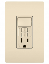 Legrand Radiant 1597SWTTRLACCD4 - radiant? Single Pole Switch with Tamper Resistant Self Test GFCI Outlet, Light Almond