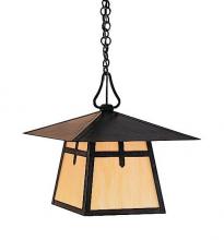 Arroyo Craftsman CH-15BGW-MB - 15" carmel pendant with bungalow overlay
