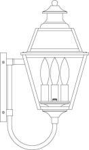 Arroyo Craftsman INB-8GRRM-BK - 8" inverness wall mount with glass roof