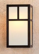 Arroyo Craftsman MS-12TWO-BZ - 12" mission sconce with t-bar overlay