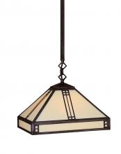 Arroyo Craftsman PSH-12WO-MB - 12" prairie stem hung pendant