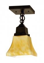 Arroyo Craftsman RCM-1-S - ruskin one light ceiling mount