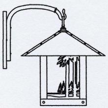 Arroyo Craftsman TRB-16DRWO-BZ - 16" timber ridge wall bracket with deer filigree